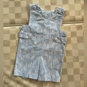 Sailboat Blue Baby Romper